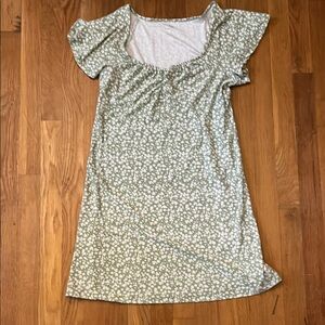 SO Green and White Floral Dress